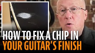 Fixing a small chip in a guitar finish [upl. by Goldsworthy]