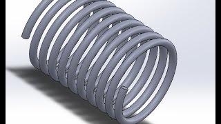 SOLIDWORKS TUTORIAL 10  DESIGN OF HELICAL SPRING [upl. by Aihsoem]