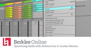 Using Warp Markers Transient Detection and Quantizing Audio with Ableton Live 8 [upl. by Zetrauq441]