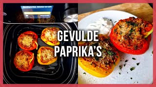 Griekse gevulde paprikas uit de Airfryer Recept [upl. by Moor50]