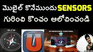 mobile sensors explained in telugu మొబైల్ సెన్సార్స్ [upl. by Enerak]