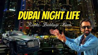 DUBAI NIGHT LIFE  Dubai Roads and Marina 4K [upl. by Enoitna]