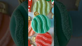 Ornament One☝🏼✨🎄 enlightenedbakery royalicing sugarcookies ornament christmas2024 [upl. by Inajna]