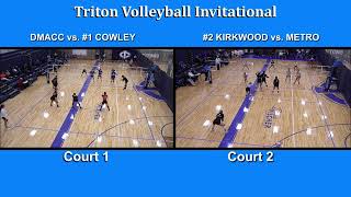 Iowa Central Triton Volleyball Invitational Friday October 25th Macthups [upl. by Kcirtapnhoj]