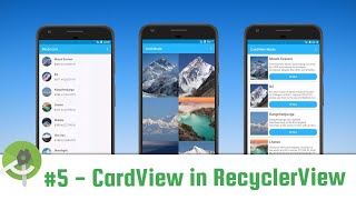 RecyclerView part 5  CardView  Android Studio Tutorial [upl. by Weingarten]