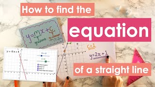 ■ How to find the equation of a straight line [upl. by Enelrad306]