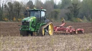 John Deere 8370RT with Vaderstad Top Down 600 [upl. by Ringler853]