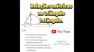 Relações métricas do triângulo retângulo [upl. by Spiro]