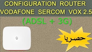 Setup Router Vodafone Sercom vox 25  ADSL  3G   3G و ADSL على Sercom vox 25 حصريا إعداد راوتر [upl. by Aroel513]