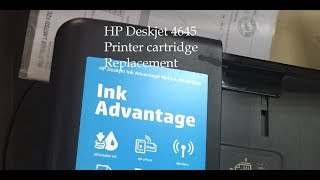 HP Deskjet 4645 printer cartridge Replacement [upl. by Macfadyn616]