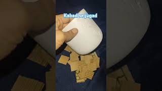 Handmade flower vase using cardboard youtubeshort craftycreativity viralshort trending [upl. by Marvin]