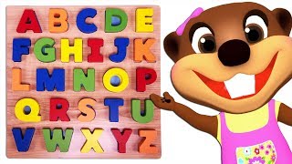 Kids Learn Colors amp ABCs with Alphabet Phonics Puzzle Toy  Teach ABC Song amp Rhymes for Children [upl. by Wystand]