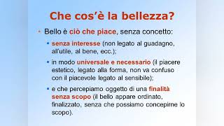 Giudizio riflettente estetico e le 4 definizioni del bello [upl. by Darell]