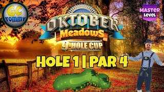 Master QRFR Hole 1  Par 4 EAGLE  Oktober Meadows 9hole cup Golf Clash Guide [upl. by Hotze]