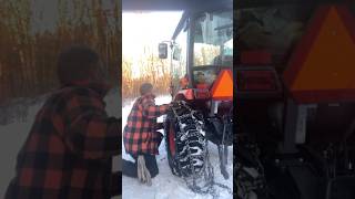 The only way up and outAquiline Talon Tractor Tire Chains tirechainsrequiredcom tractor winter [upl. by Ardnassak914]