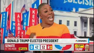 Symone Sanders on MSNBC reacts to Trumps victory [upl. by Nyledaj985]