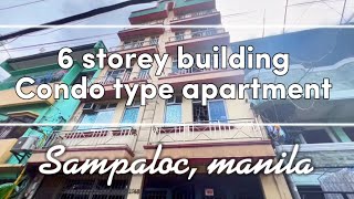 V63024 Sampaloc manila 6 storey condo type building with penthouse floor area 600 sqm [upl. by Eissoj66]