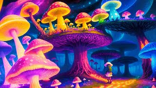 Psychedelic Trance  Magic Mushrooms  Hallucinations mix 2024 AI Graphic Visuals [upl. by Alyss]