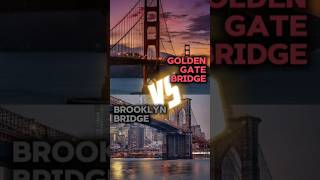 Golden gate vs Brooklyn bridge comparison bridge goldengate brooklynbridge [upl. by Htiek]