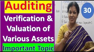 30 quotVerification amp Valuation of Various Assets quot Important Topic from Auditing Subject [upl. by Cherin]