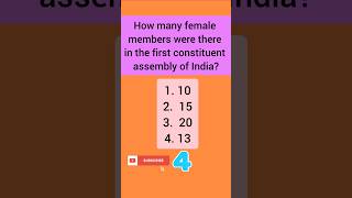 How many female members were there in the first constituent assembly of India history shorts [upl. by Ennaeus]