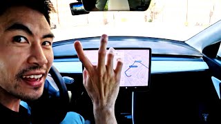 Riding in a SelfDriving Tesla No hands [upl. by Leffen121]