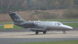 CITATION 525 GSOVH LANDING AND DEPARTING FROM FARNBOROUGHRUNWAY 06 14112024 [upl. by Reinald]