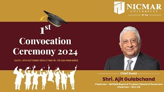 NICMAR University Pune  Convocation Ceremony 2024  Celebrating Excellence and Achievement [upl. by Heathcote]