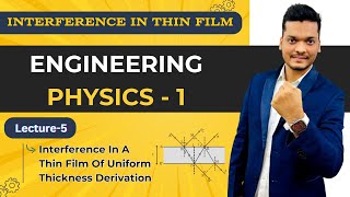 Interference In Thin Film Of Uniform Thickness  Engineering Physics1 [upl. by Edmunda]