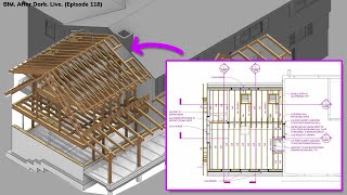 Modeling Wood Structure in Revit  Residential The North Wing  PT 4 [upl. by Atinuhs]