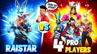 Raistar vs 4 Pro payers 😂 Only One Tap Challenge Who will Win [upl. by Ahsemed]