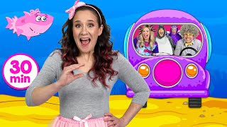 Baby Shark Wheels on the Bus version and more Nursery Rhymes  30 mins Kids Collection [upl. by Piers]