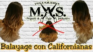 Paso a paso como hacer Mechas Californianas Videotutorial peluquería quotHow to Balayage ombré Hairquot [upl. by Enyaz]