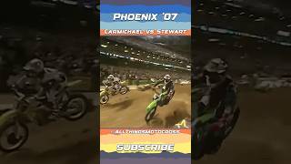 Epic Supercross Race between Ricky Carmichael and James Stewart supercross motocross dirtbike [upl. by Laicram]