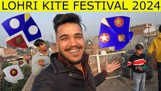 Flying Tawa Kites On Lohri Kite Festival 2024  Big Kites Flying Punjab 2024  Kite Shopping 2024 [upl. by Namialus]