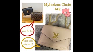 Louis Vuitton Mylockme Chain Bag  Unboxing  First Impression  What fits [upl. by Nimad]