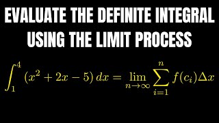 How to Find a Definite Integral using Riemann Sums and the Limit Definition Quadratic Example [upl. by Dahsraf]