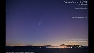 Comet C2022 E3 ZTF at perihelion online observation – 14 Jan 2023 [upl. by Noramac]