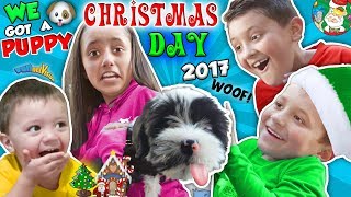 CHRISTMAS DAY TEARS of JOY 🎁 NEW PUPPY FUNnel Fam Holiday Vlog [upl. by Ajup82]