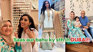 Saas aur bahu ky sth SPA in DUBAI  SHOPPING AT MEENA BAZAAR IN DUBAI [upl. by Woothen]