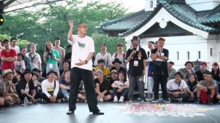 Poppin JKOR Judge Move  SAMURAI WORLD FINAL 20170702  Red Bull BC One Camp Japan 2017 [upl. by Aelegna]