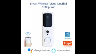 Pairing Smart Wireless Video Doorbell 1080p Wifi Tuya Smart Life Home Security [upl. by Genevra646]