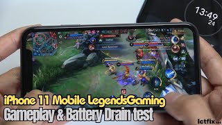 iPhone 11 Mobile Legends Gaming test MLBB [upl. by Comethuauc21]