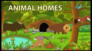 Animal Homes Vocabulary for Kids [upl. by Yeliw]