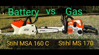 Stihl MSA 160 C vs Stihl MS 170 [upl. by Giuliana718]