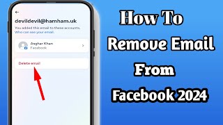 How to remove email from Facebook 2024  Facebook email problem solve [upl. by Lanna]