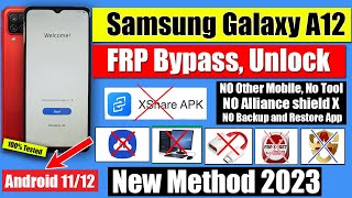 SAMSUNG A12 FRP BYPASS WITHOUT PC NEW METHOD 2024 [upl. by Brion891]