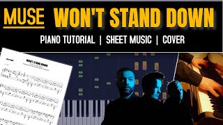 MUSE  Wont Stand Down  Best Piano Tutorial  Sheet Music  Cover [upl. by Tocs]