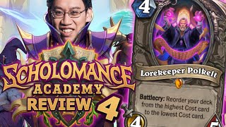 INSANE New Cards  Scholomance Academy Review 4  Hearthstone [upl. by Eybbob]