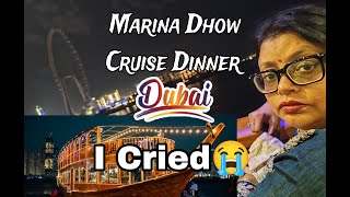 Marina Dhow Cruise Dinner Dubai  Dubai Tour  Dubai Vlog 2 dubai vlog [upl. by Annirak]